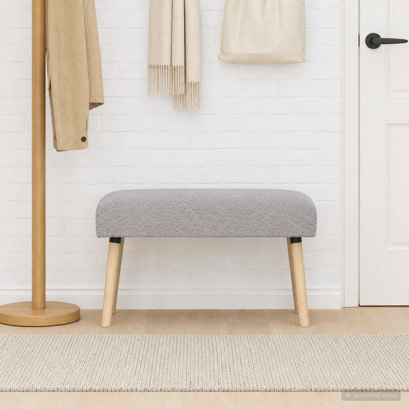 bancă Simplu Gri deschis 80 x 40 x 46 cm Bouclé