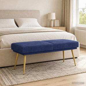 Bancă cu două straturi Albastru Poliție 120 x 45 x 46 cm