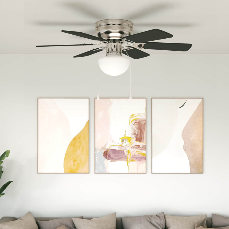 Ventilator de tavan cu lumină Ø 82 cm Negru