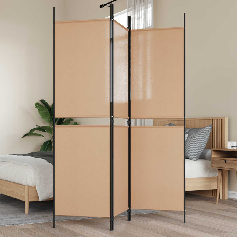 Separator de cameră cu 3 panouri Bej 150 x 180 cm Țesătură