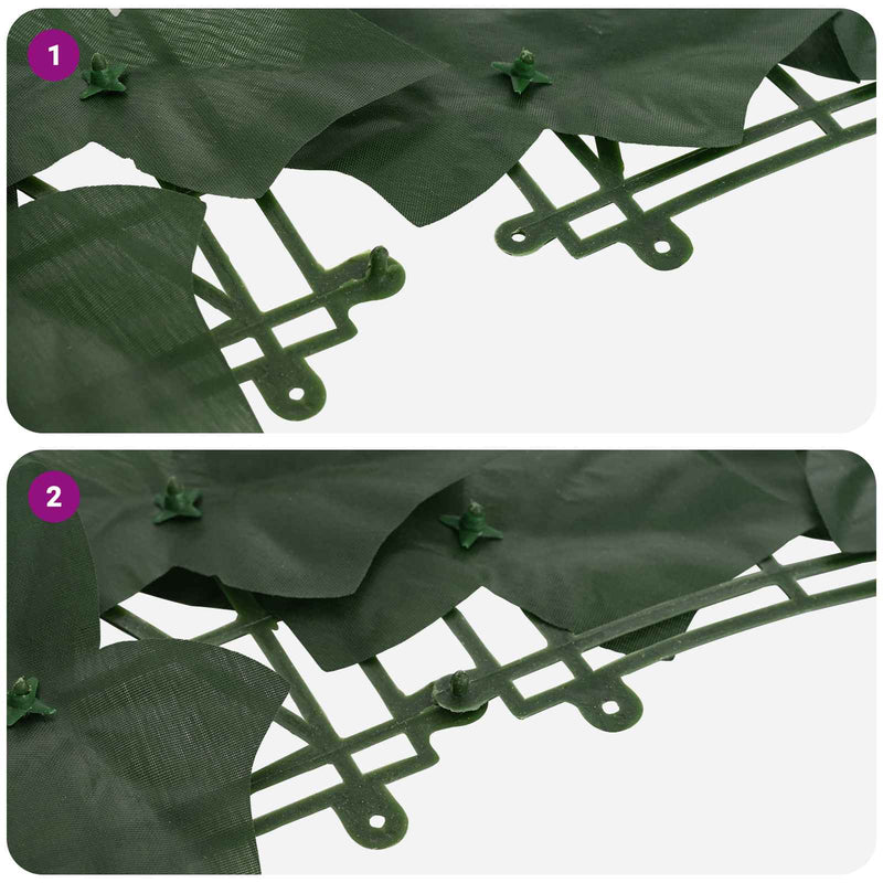 Ecran de balcon cu frunze Verde închis 500 x 75 cm