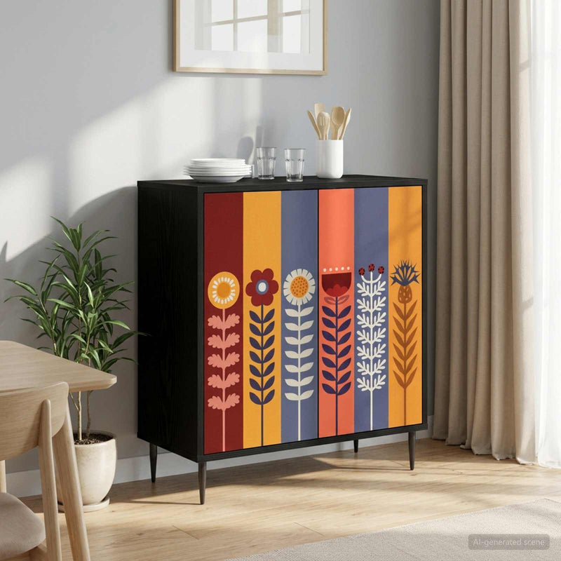Bufet ESSEN Stejar Negru 69 x 33 x 76 cm Lemn prelucrat