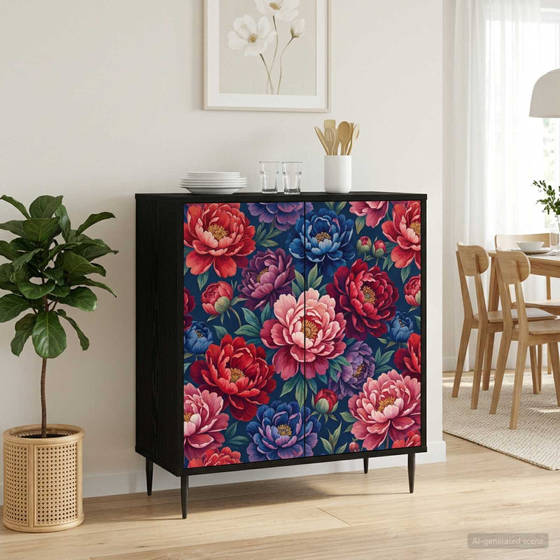 Bufet AACHEN Stejar Negru 69 x 33 x 76 cm Lemn prelucrat