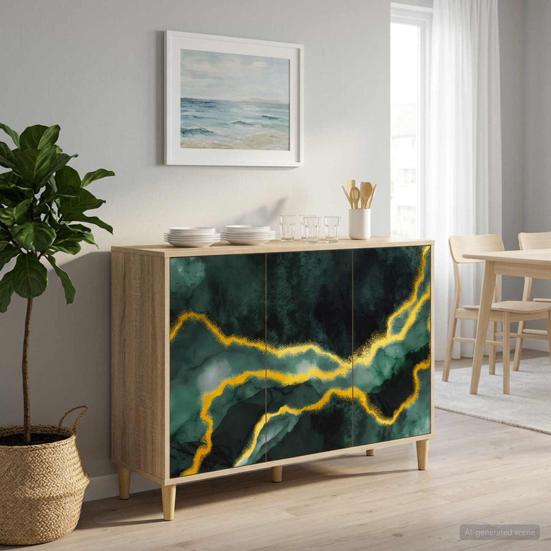 Bufet WIJHE Sonoma 102 x 33 x 75 cm Lemn prelucrat