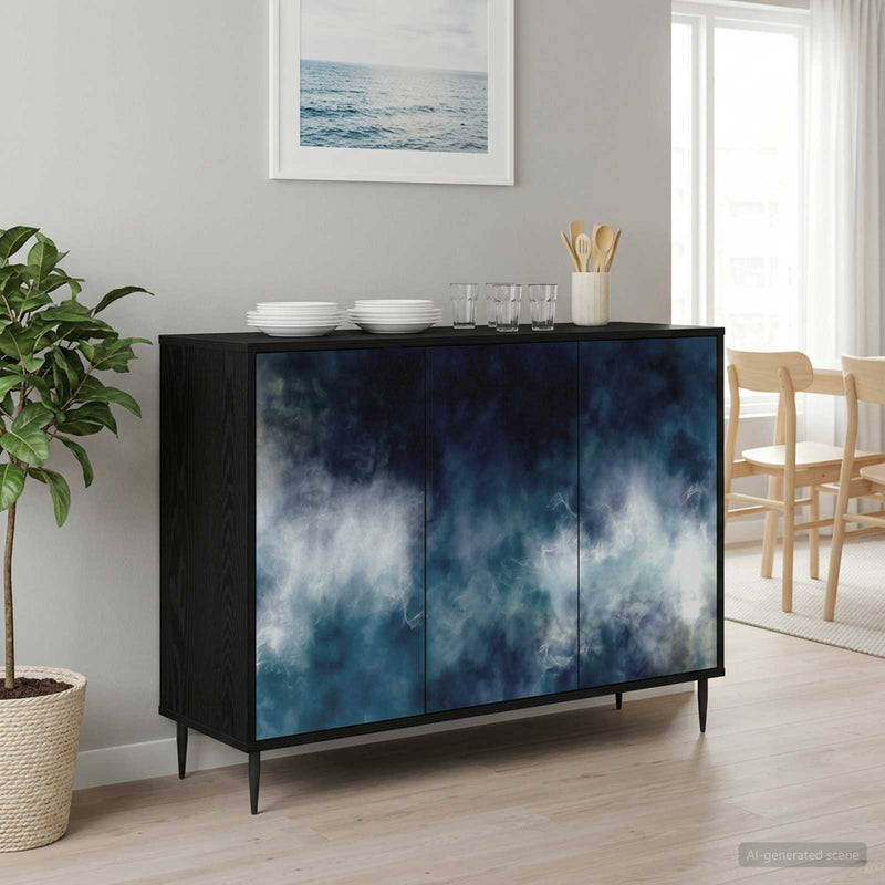 Bufet RAALTE Stejar Negru 102 x 33 x 76 cm Lemn prelucrat