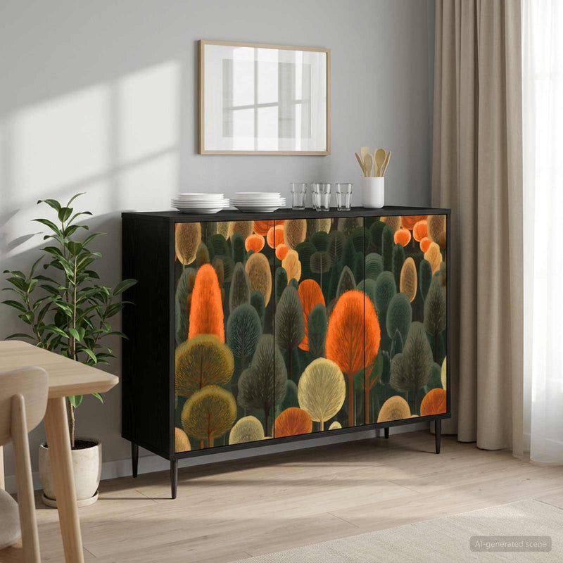 Bufet ZAANDAM Stejar Negru 102 x 33 x 76 cm Lemn prelucrat