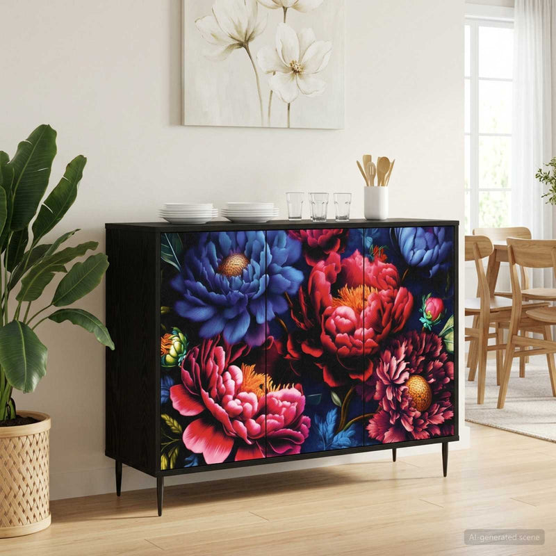 Bufet KIEL Stejar Negru 102 x 33 x 76 cm Lemn prelucrat