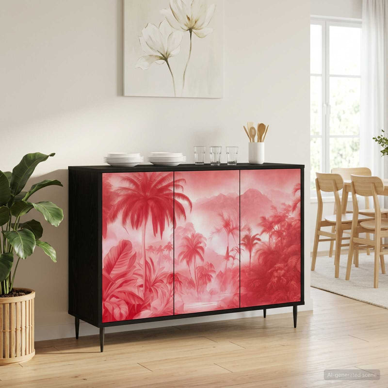 Bufet AACHEN Stejar Negru 102 x 33 x 76 cm Lemn prelucrat