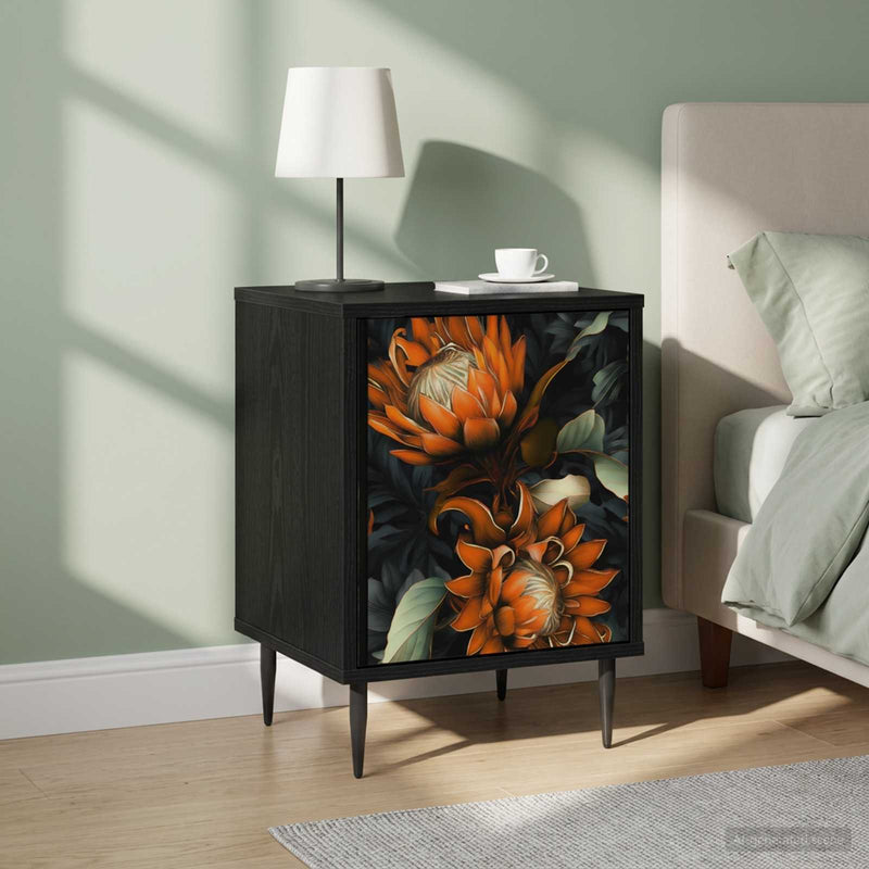 Dulap de noapte LOCHEM 2 buc. Stejar Negru 36 x 33 x 51 cm