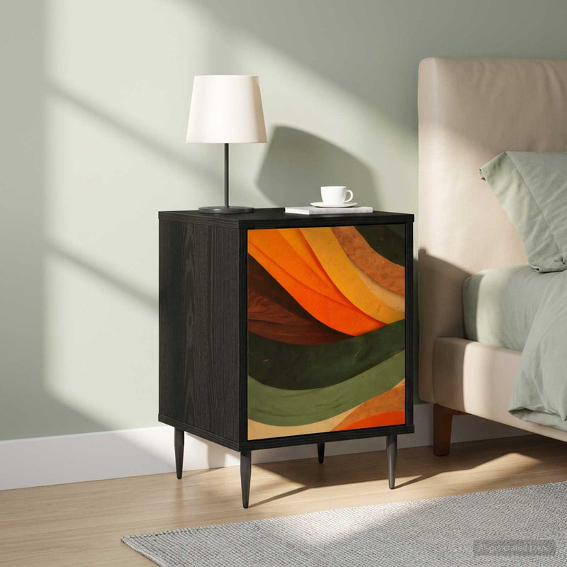 Dulap de noapte BONN 2 buc. Stejar Negru 36 x 33 x 51 cm