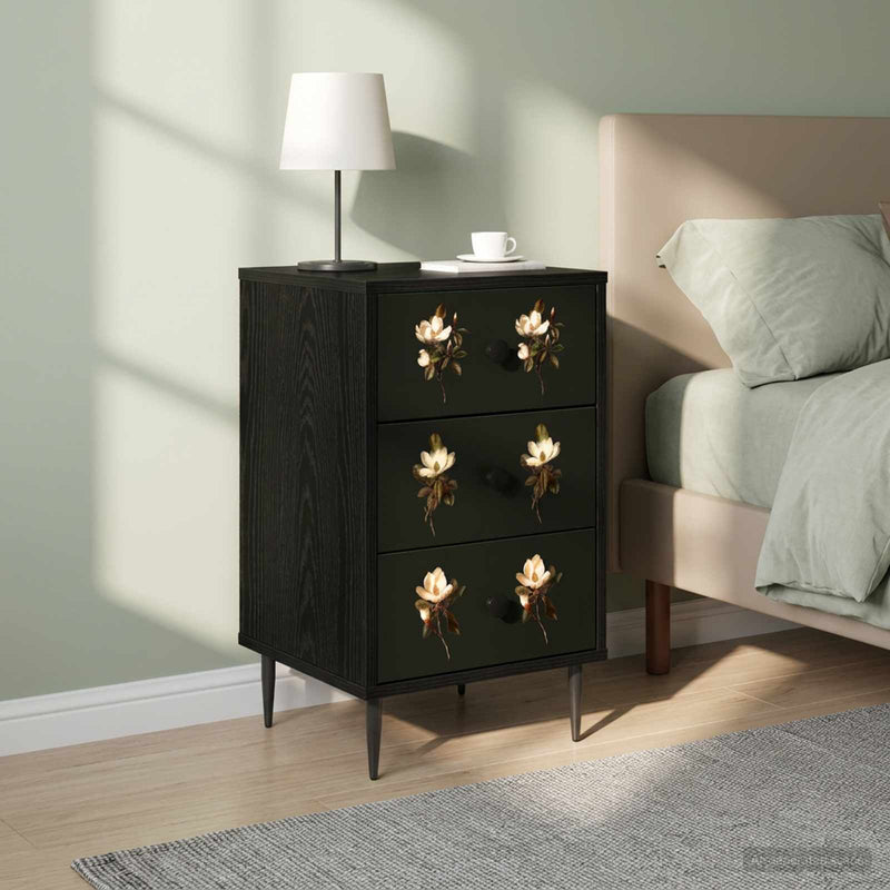Dulap de noapte BREMEN 2 buc. Stejar Negru 36 x 33 x 61 cm