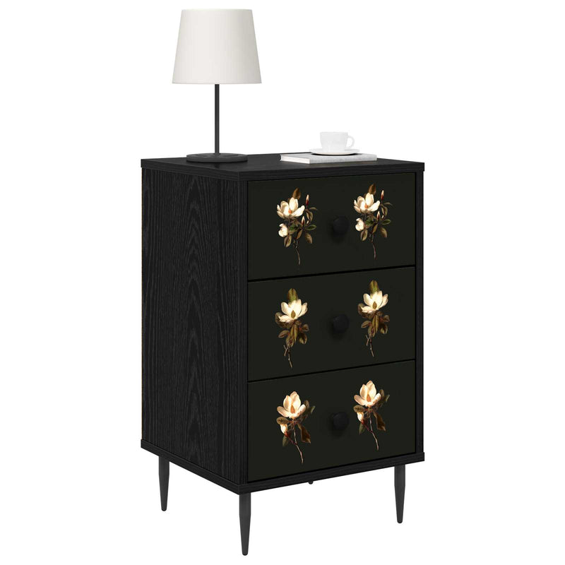 Dulap de noapte BREMEN 2 buc. Stejar Negru 36 x 33 x 61 cm