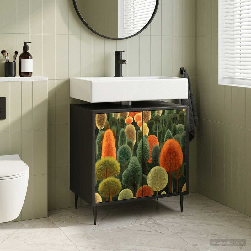 Dulap de Baie ZAANDAM Stejar Negru 60 x 40 x 61 cm