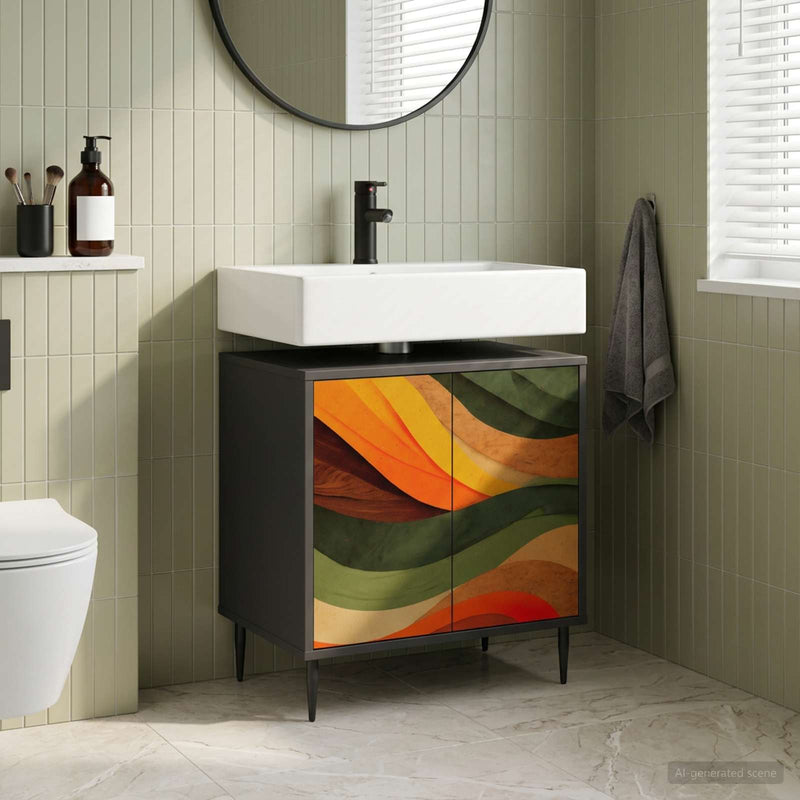 Dulap de Baie BONN Stejar Negru 60 x 40 x 61 cm Lemn prelucrat