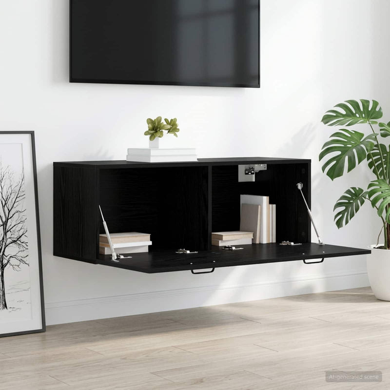 Dulap de perete Stejar negru 100 x 36,5 x 35 cm Lemn prelucrat