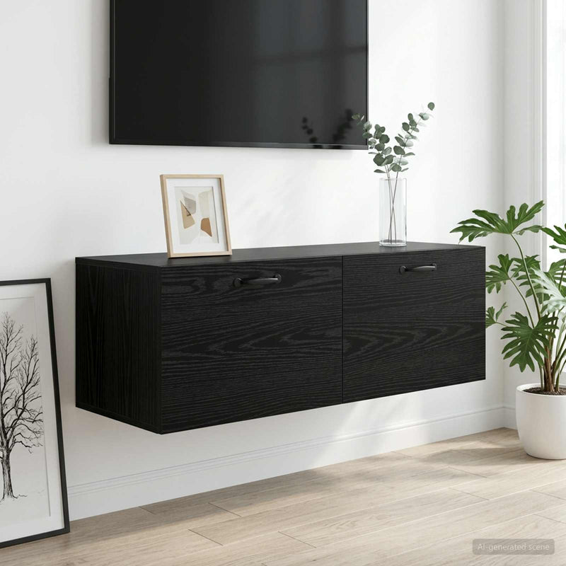 Dulap de perete Stejar negru 100 x 36,5 x 35 cm Lemn prelucrat