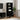 Bufet Stejar Negru 40 x 36 x 110 cm Lemn prelucrat