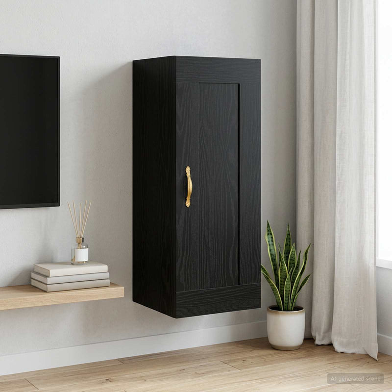 Dulap de perete Stejar Negru 34,5 x 34 x 90 cm Lemn prelucrat