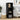 Bufet Stejar Negru 30 x 41 x 93 cm Lemn prelucrat