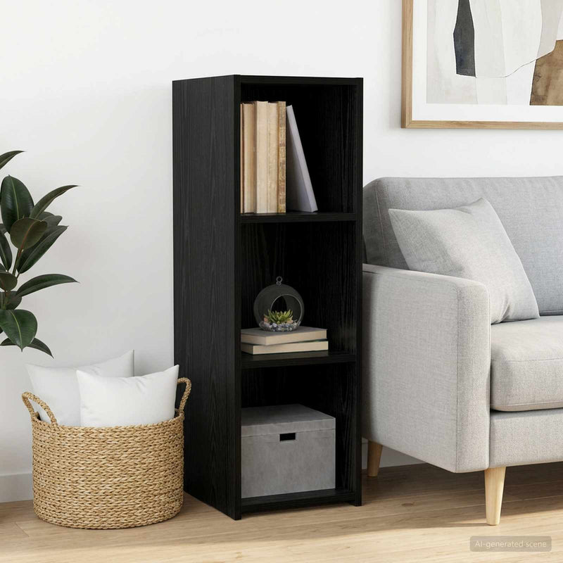 Bufet Stejar Negru 30 x 41 x 93 cm Lemn prelucrat