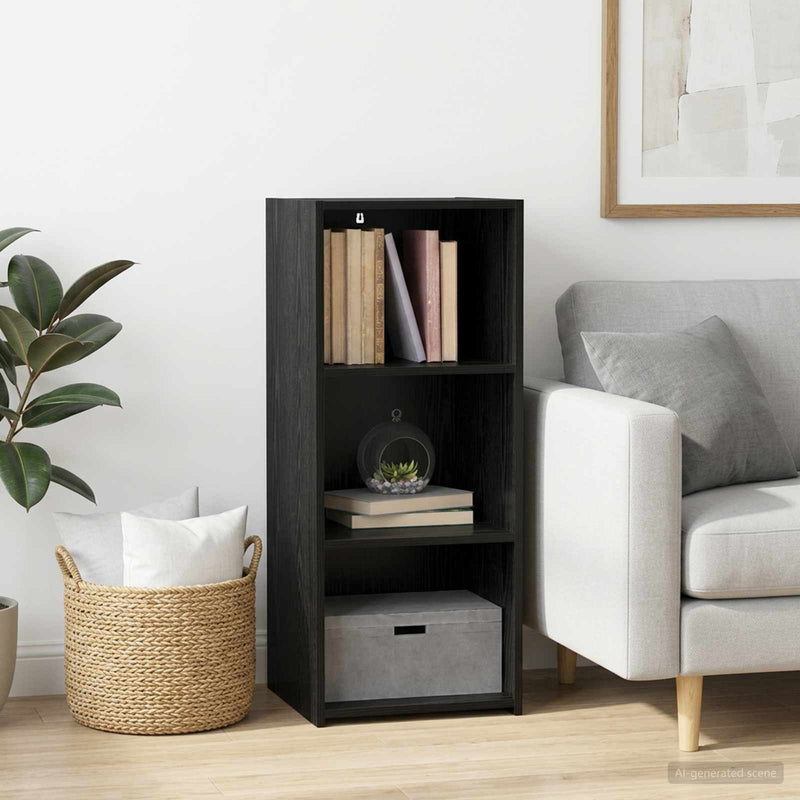 Bufet Stejar Negru 40 x 41 x 93 cm Lemn prelucrat