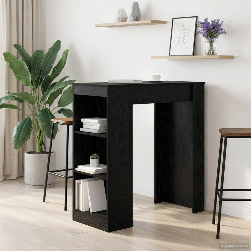 Masă de bar 95 x 47 x 103,5 cm Lemn prelucrat Stejar Negru