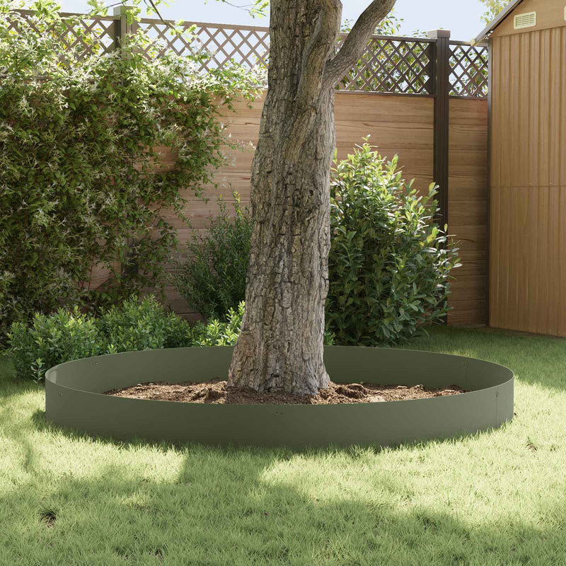 Margine pentru gazon 20 buc. 103 x 30 cm Oțel Verde măsliniu