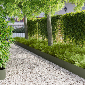 Margine pentru gazon 30 buc. 100 x 25 cm Oțel Verde măsliniu