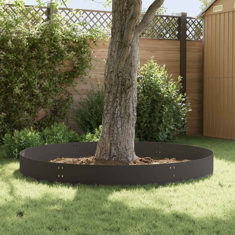 Margine pentru gazon 30 buc. 100 x 30 cm Oțel Negru