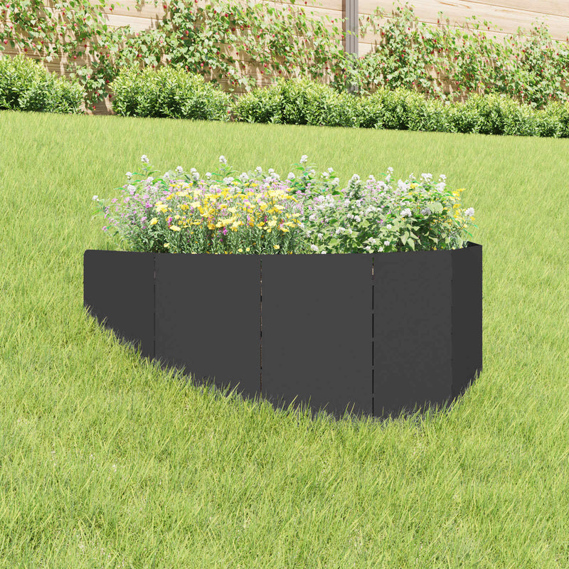 Margine pentru gazon 100 x 45 cm Oțel Negru