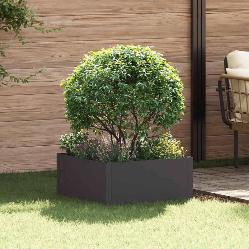 Margine pentru gazon 60 x 60 x 35 cm Oțel Negru