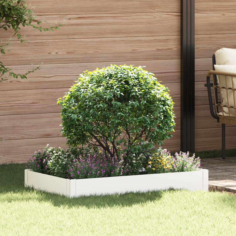 Margine pentru gazon 100 x 60 x 20 cm Oțel Alb