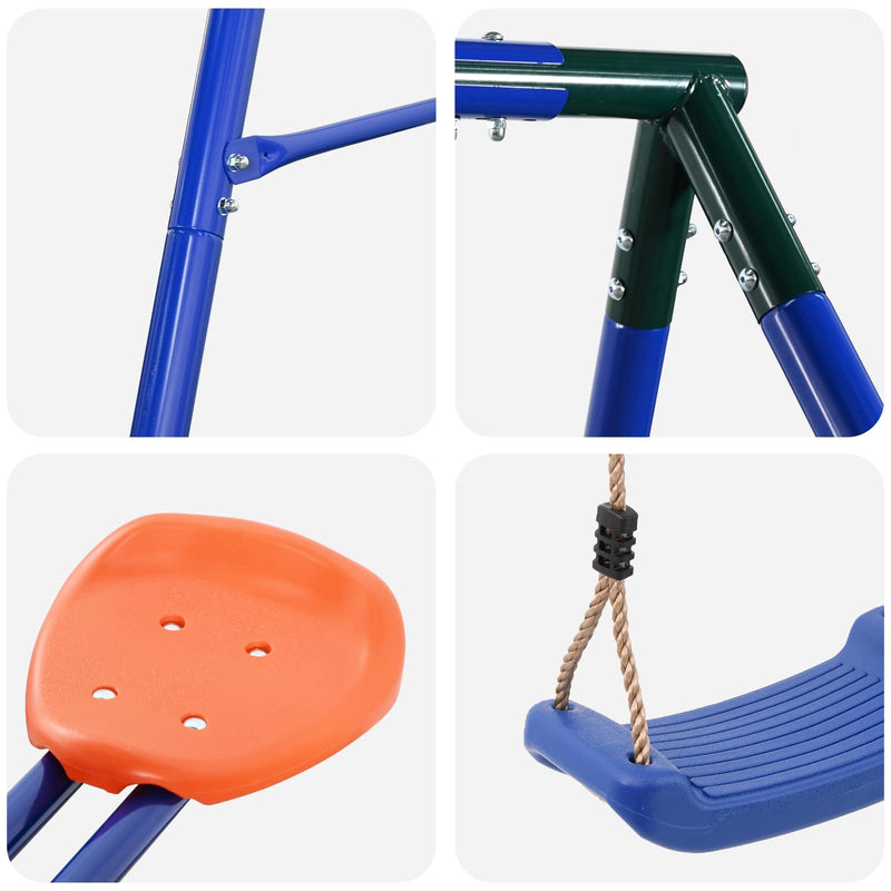 Set de Leagăne Exterior Multicolour Oțel și PE