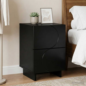 Dulap de noapte Negru 33,5 x 34,5 x 50 cm Lemn prelucrat