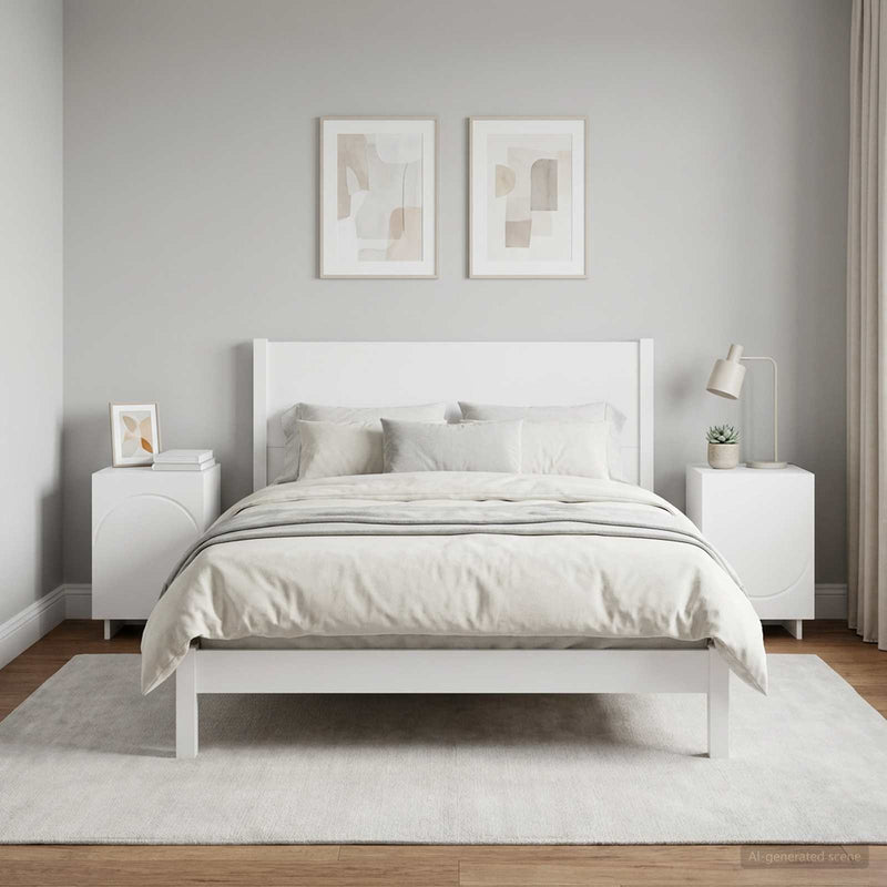 Dulap de noapte 2 buc. Alb 33,5 x 34,5 x 50 cm Lemn prelucrat