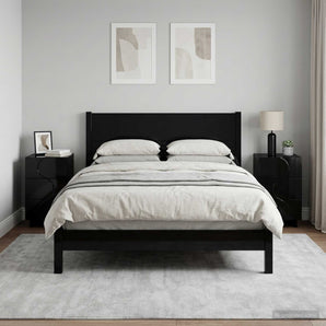 Dulap de noapte 2 buc. Negru 33,5 x 34,5 x 60 cm Lemn prelucrat