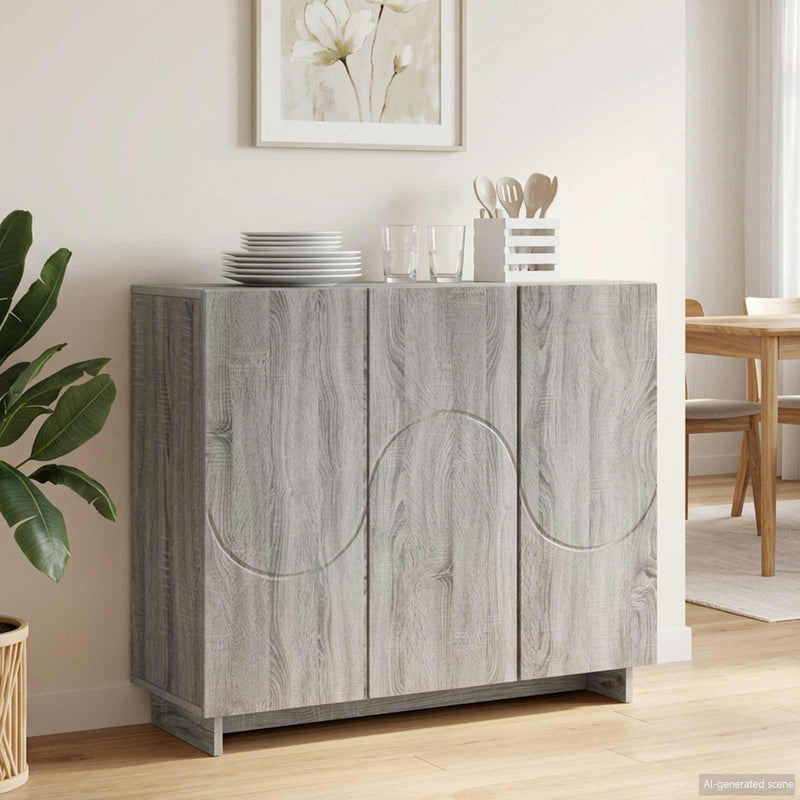 Bufet Sonoma gri 85,5 x 31 x 75 cm Lemn prelucrat