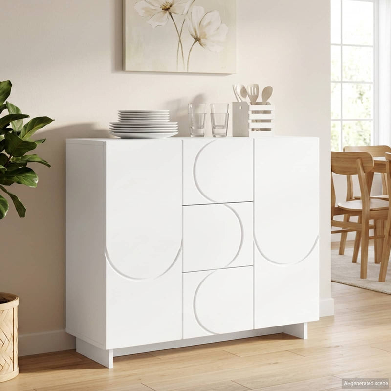 Bufet Alb 85,5 x 31 x 75 cm Lemn prelucrat