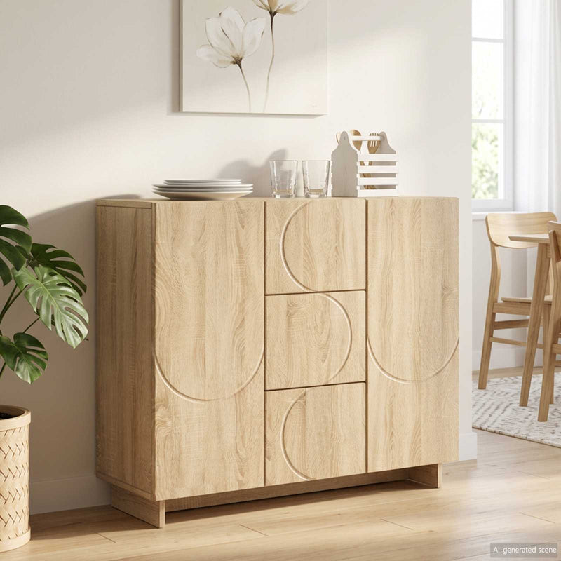 Bufet Stejar Sonoma 85,5 x 31 x 75 cm Lemn prelucrat