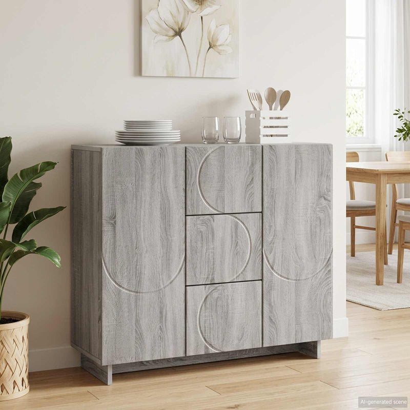 Bufet Sonoma gri 85,5 x 31 x 75 cm Lemn prelucrat