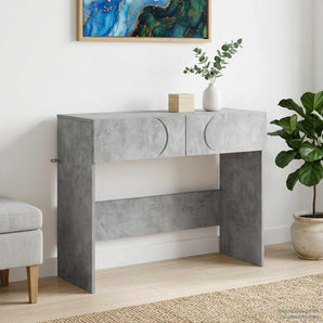 Consolă Gri Beton 96,5 x 38 x 75 cm Lemn prelucrat
