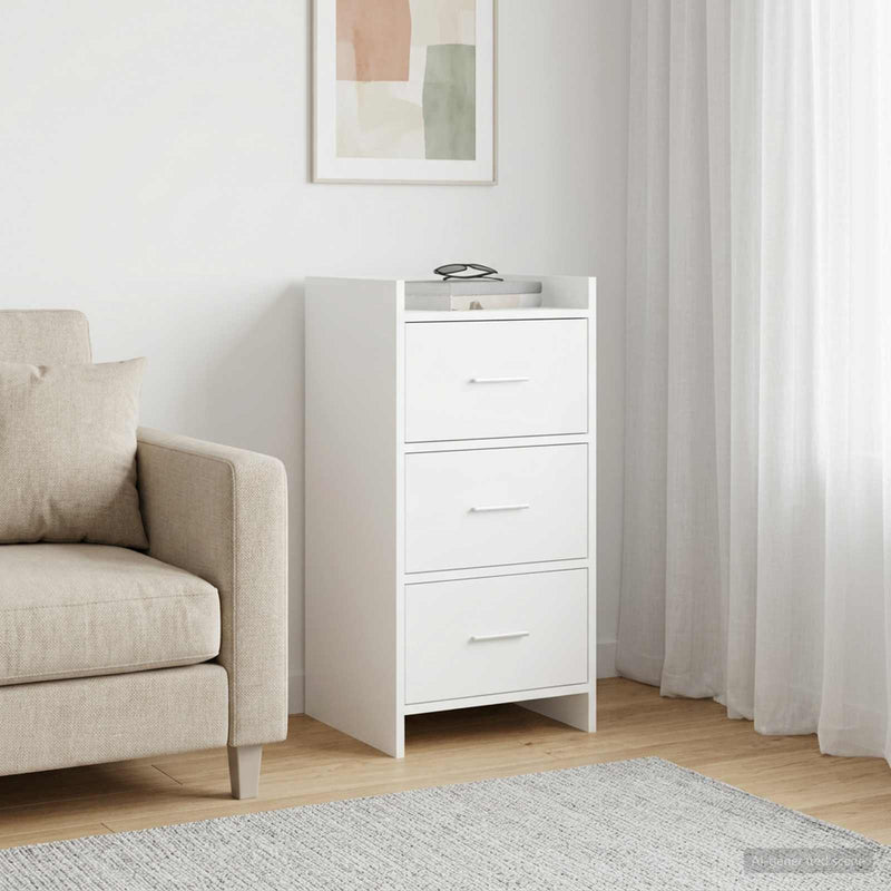 Bufet Alb 40 x 36 x 80 cm Lemn prelucrat