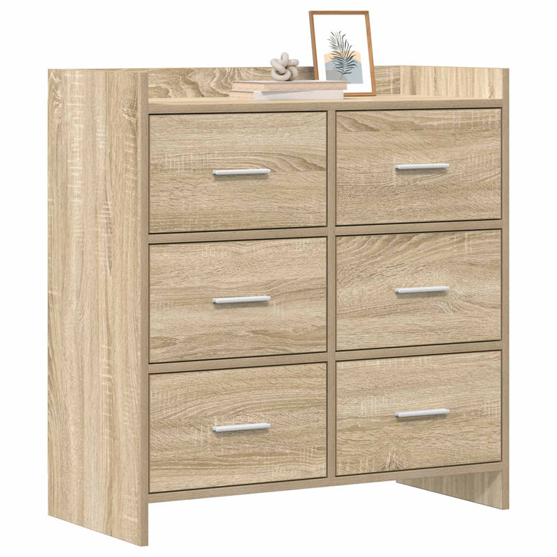 Bufet Stejar Sonoma 75 x 33 x 80 cm Lemn prelucrat