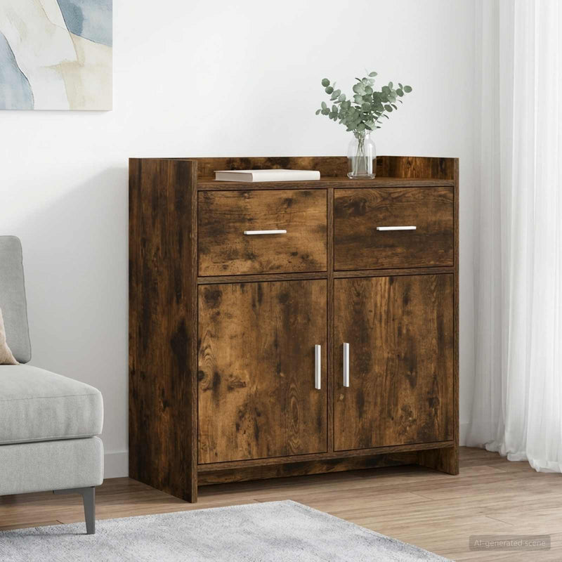 Bufet Stejar fumuriu 75 x 36 x 80 cm Lemn prelucrat