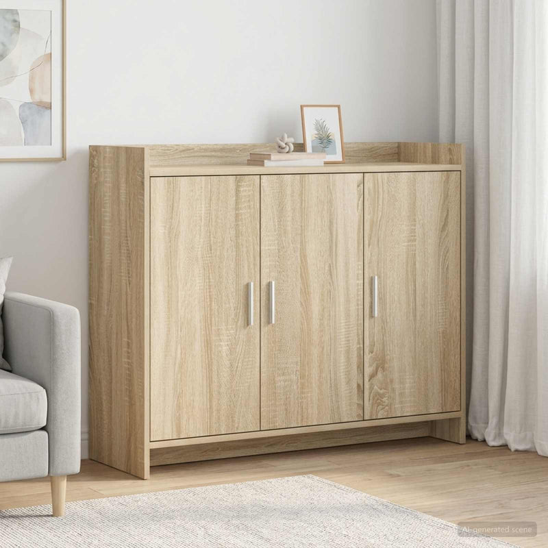 Bufet Stejar Sonoma 98,5 x 33 x 80 cm Lemn prelucrat
