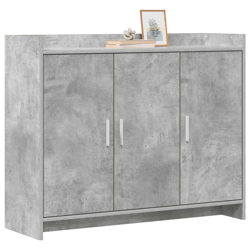 Bufet Gri Beton 98,5 x 33 x 80 cm Lemn prelucrat