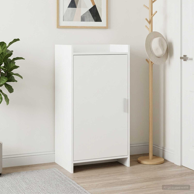Dulap pentru pantofi cu ușă Alb 48 x 36 x 92 cm Lemn prelucrat