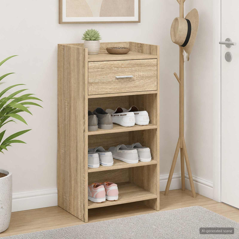 Dulap pentru pantofi cu sertar Stejar Sonoma 48 x 36 x 92 cm