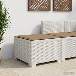 Canapea de Grădină cu 1 Loc cu Pernă Aspect Rattan PP Alb
