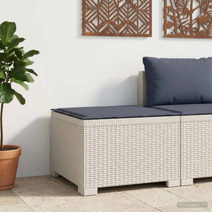 Canapea de Grădină cu 1 Loc cu Pernă Aspect Rattan PP Alb